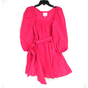 Cinq A Sept Delilah Pink Azalea Puff Sleeve Mini Dress SZ 6
